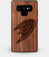 Best Custom Engraved Walnut Wood Anaheim Ducks Note 9 Case - Engraved In Nature