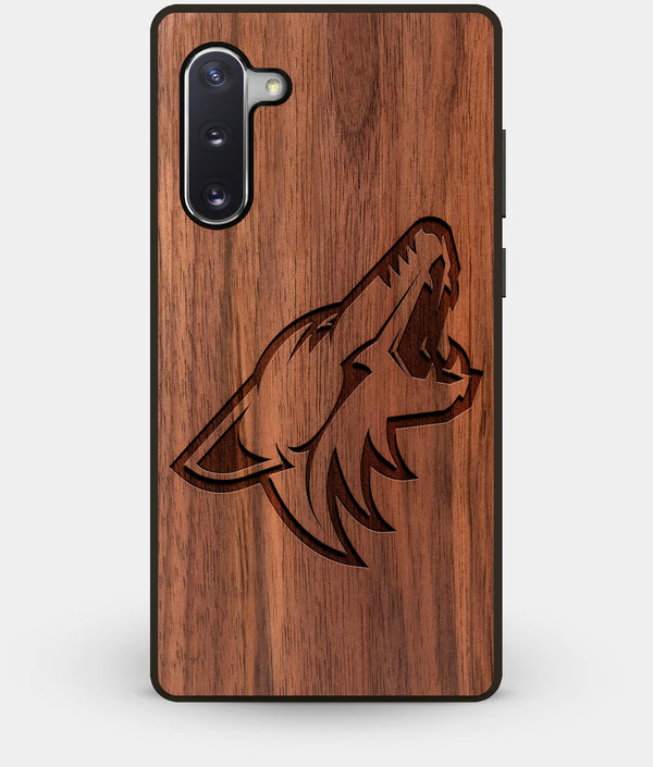 Best Custom Engraved Walnut Wood Arizona Coyotes Note 10 Case - Engraved In Nature