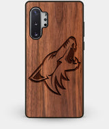 Best Custom Engraved Walnut Wood Arizona Coyotes Note 10 Plus Case - Engraved In Nature