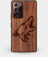 Best Custom Engraved Walnut Wood Arizona Coyotes Note 20 Ultra Case - Engraved In Nature