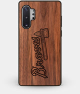 Best Custom Engraved Walnut Wood Atlanta Braves Note 10 Plus Case - Engraved In Nature