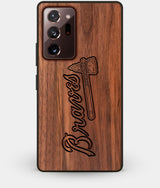 Best Custom Engraved Walnut Wood Atlanta Braves Note 20 Ultra Case - Engraved In Nature