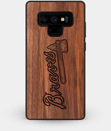 Best Custom Engraved Walnut Wood Atlanta Braves Note 9 Case - Engraved In Nature