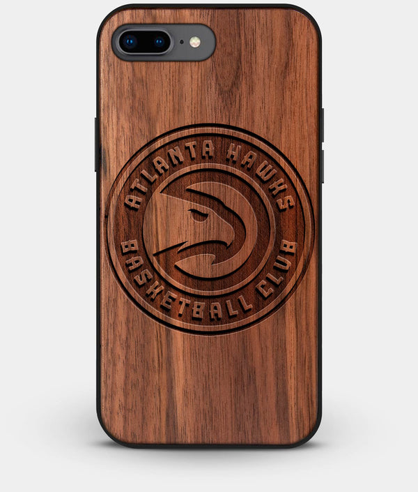 Best Custom Engraved Walnut Wood Atlanta Hawks iPhone 8 Plus Case - Engraved In Nature