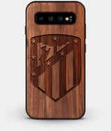 Best Custom Engraved Walnut Wood Atletico Madrid Galaxy S10 Plus Case - Engraved In Nature