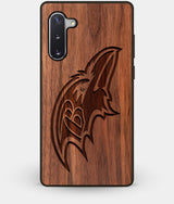 Best Custom Engraved Walnut Wood Baltimore Ravens Note 10 Case - Engraved In Nature