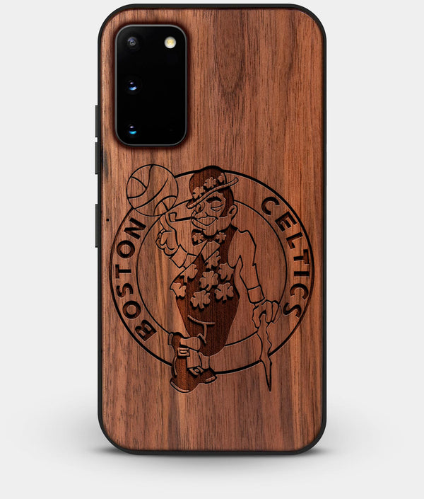 Best Walnut Wood Boston Celtics Galaxy S20 FE Case - Custom Engraved Cover - Engraved In Nature