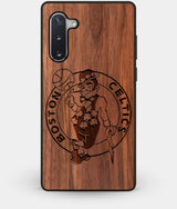Best Custom Engraved Walnut Wood Boston Celtics Note 10 Case - Engraved In Nature