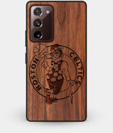 Best Custom Engraved Walnut Wood Boston Celtics Note 20 Case - Engraved In Nature