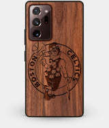 Best Custom Engraved Walnut Wood Boston Celtics Note 20 Ultra Case - Engraved In Nature