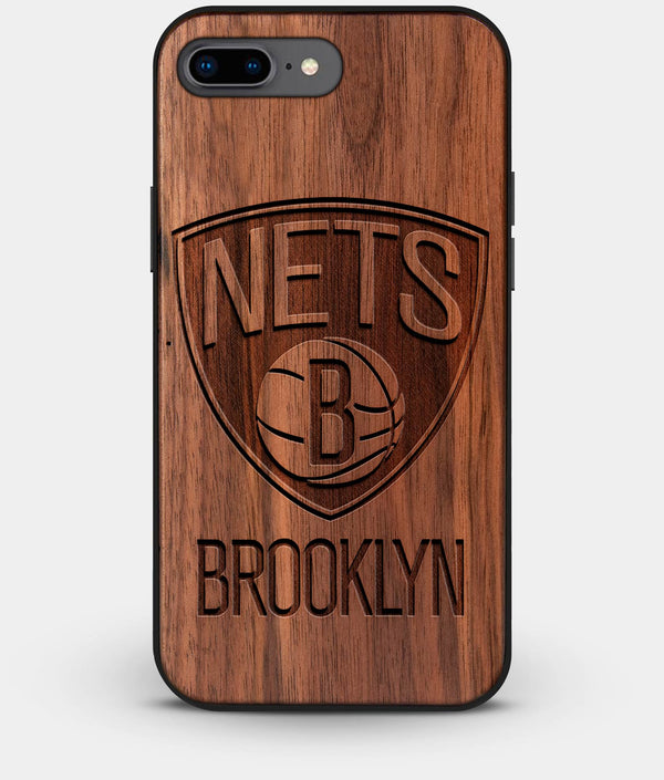 Best Custom Engraved Walnut Wood Brooklyn Nets iPhone 7 Plus Case - Engraved In Nature
