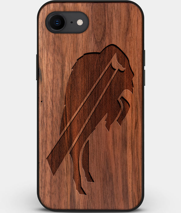Best Custom Engraved Walnut Wood Buffalo Bills iPhone SE Case - Engraved In Nature
