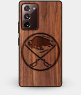 Best Custom Engraved Walnut Wood Buffalo Sabres Note 20 Case - Engraved In Nature