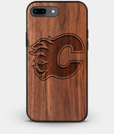Best Custom Engraved Walnut Wood Calgary Flames iPhone 7 Plus Case - Engraved In Nature