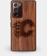 Best Custom Engraved Walnut Wood Calgary Flames Note 20 Case - Engraved In Nature