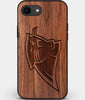 Best Custom Engraved Walnut Wood Carolina Panthers iPhone SE Case - Engraved In Nature