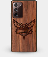 Best Custom Engraved Walnut Wood Charlotte Hornets Note 20 Case - Engraved In Nature