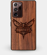 Best Custom Engraved Walnut Wood Charlotte Hornets Note 20 Ultra Case - Engraved In Nature