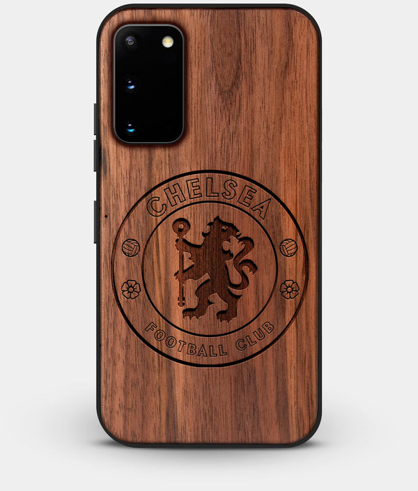 Best Walnut Wood Chelsea F.C. Galaxy S20 FE Case - Custom Engraved Cover - Engraved In Nature