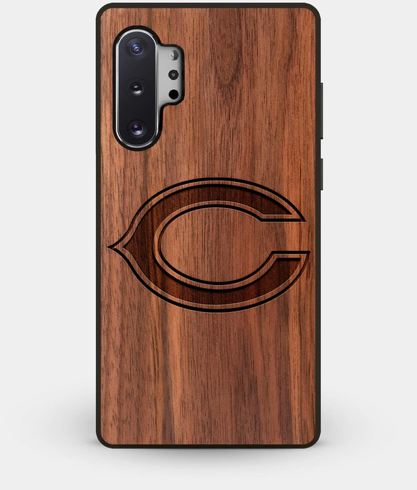 Best Custom Engraved Walnut Wood Chicago Bears Note 10 Plus Case - Engraved In Nature