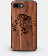 Best Custom Engraved Walnut Wood Chicago Blackhawks iPhone 7 Case - Engraved In Nature
