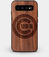 Best Custom Engraved Walnut Wood Chicago Cubs Galaxy S10 Case - Engraved In Nature