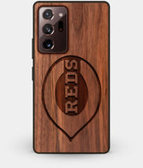 Best Custom Engraved Walnut Wood Cincinnati Reds Note 20 Ultra Case - Engraved In Nature
