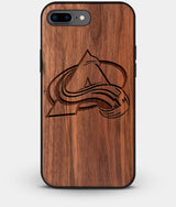Best Custom Engraved Walnut Wood Colorado Avalanche iPhone 8 Plus Case - Engraved In Nature