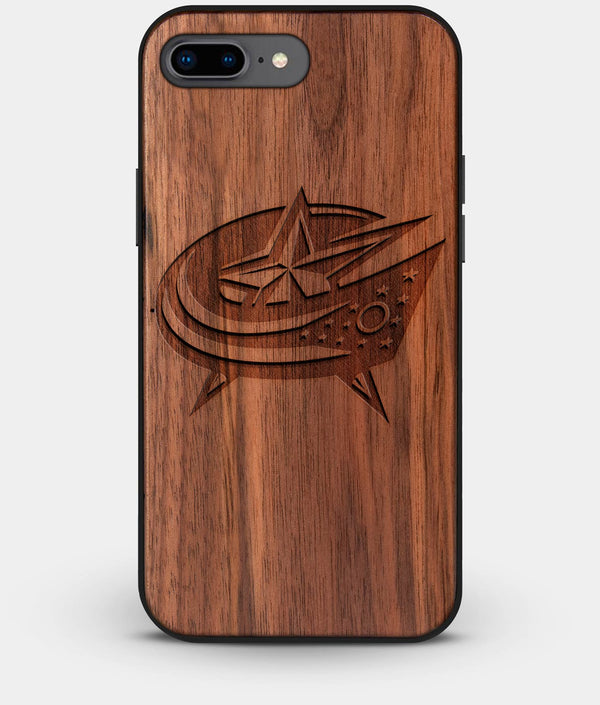 Best Custom Engraved Walnut Wood Columbus Blue Jackets iPhone 7 Plus Case - Engraved In Nature