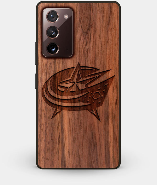 Best Custom Engraved Walnut Wood Columbus Blue Jackets Note 20 Case - Engraved In Nature