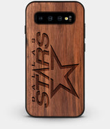 Best Custom Engraved Walnut Wood Dallas Stars Galaxy S10 Plus Case - Engraved In Nature