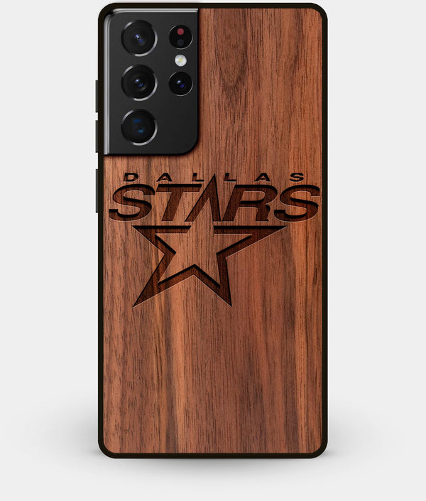 Best Walnut Wood Dallas Stars Galaxy S21 Ultra Case - Custom Engraved Cover - Engraved In Nature