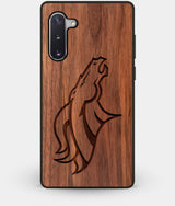 Best Custom Engraved Walnut Wood Denver Broncos Note 10 Case - Engraved In Nature