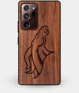 Best Custom Engraved Walnut Wood Denver Broncos Note 20 Ultra Case - Engraved In Nature