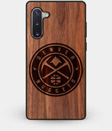 Best Custom Engraved Walnut Wood Denver Nuggets Note 10 Case - Engraved In Nature