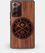 Best Custom Engraved Walnut Wood Denver Nuggets Note 20 Case - Engraved In Nature