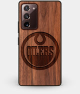 Best Custom Engraved Walnut Wood Edmonton Oilers Note 20 Case - Engraved In Nature