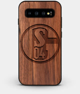 Best Custom Engraved Walnut Wood FC Schalke 04 Galaxy S10 Plus Case - Engraved In Nature