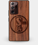 Best Custom Engraved Walnut Wood FC Schalke 04 Note 20 Ultra Case - Engraved In Nature