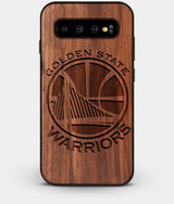 Best Custom Engraved Walnut Wood Golden State Warriors Galaxy S10 Case - Engraved In Nature