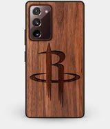 Best Custom Engraved Walnut Wood Houston Rockets Note 20 Case - Engraved In Nature