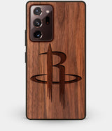 Best Custom Engraved Walnut Wood Houston Rockets Note 20 Ultra Case - Engraved In Nature