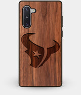 Best Custom Engraved Walnut Wood Houston Texans Note 10 Case - Engraved In Nature