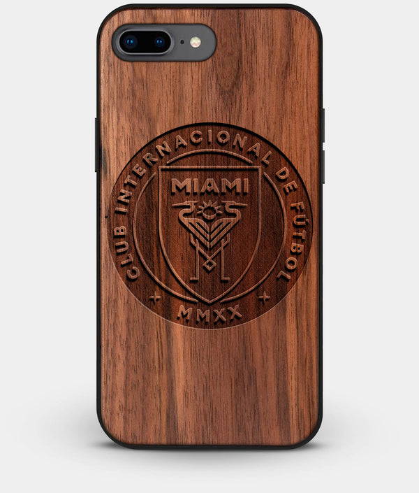 Best Custom Engraved Walnut Wood Inter Miami CF iPhone 7 Plus Case - Engraved In Nature