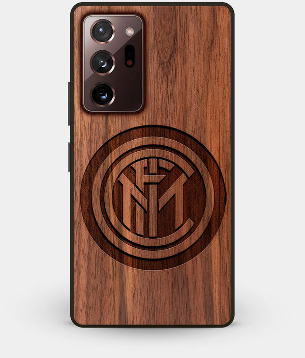 Best Custom Engraved Walnut Wood Inter Milan FC Note 20 Ultra Case - Engraved In Nature
