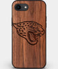 Best Custom Engraved Walnut Wood Jacksonville Jaguars iPhone SE Case - Engraved In Nature