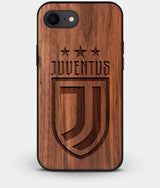 Best Custom Engraved Walnut Wood Juventus Club iPhone 8 Case - Engraved In Nature