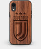 Custom Carved Wood Juventus Club iPhone XR Case | Personalized Walnut Wood Juventus Cover, Birthday Gift, Gifts For Him, Monogrammed Gift For Fan | by Engraved In Nature