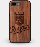 Best Custom Engraved Walnut Wood Kansas City Royals iPhone 7 Plus Case - Engraved In Nature