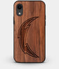 Custom Carved Wood Los Angeles Chargers iPhone XR Case | Personalized Walnut Wood Chargers Cover, Birthday Gift, Gifts For Him, Monogrammed Gift For Fan | by Engraved In Nature